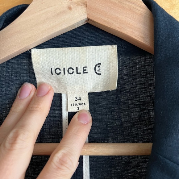 Women's Navy Linen Suit size 34 - Picture 4 of 9